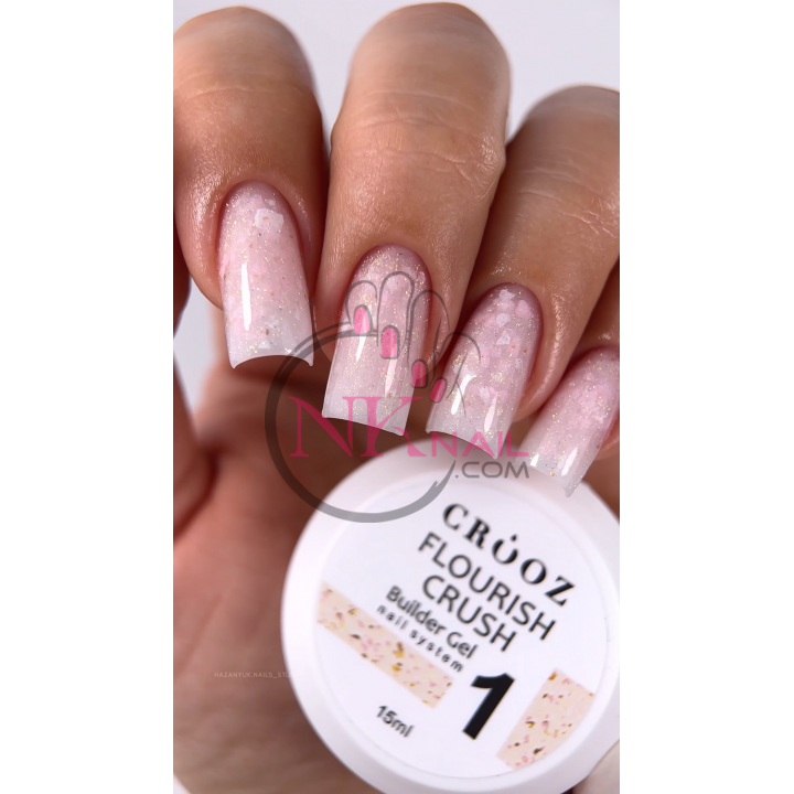 Гель Crooz Florish Crush Builder gel №01, 15 мл